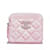 Porta carte con cerniera quadrata intrecciata in cristallo rosa Chanel Caviar CC Pelle  ref.1137087