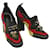 LOUIS VUITTON High Heels Leder 36 1/2 Red LV Auth 58978EIN Rot  ref.1137650