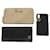 PRADA Gucci Étui portefeuille en cuir pour iPhone 3Set Noir Beige Auth ac2309  ref.1137711