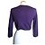 Giacca corta Parosh in seta e cashmere viola scuro - vista 6