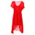Tommy Hilfiger Womens Chiffon Wrap Dress in Red Polyester  ref.1137941