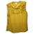 Top senza maniche decorato Carolina Herrera in seta gialla Giallo  ref.1138293