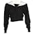 Alexander Wang Cropped Off The Shoulder Sweater in Black Wool  ref.1138300