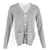 Sacai-Cardigan mit Falten hinten aus grauer Wolle und weißer Baumwolle  ref.1138317