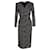 Céline Celine Polka Dot Printed Midi Dress in Black Viscose Cellulose fibre  ref.1138321