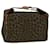 FENDI Leopard Handtasche Nylon Braun Rot Auth4301  ref.1138614