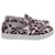 Prada Slip-On-Sneaker mit Hibiskus-Print aus kastanienbraunem Canvas Rot Leinwand  ref.1142068