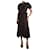 Ulla Johnson Robe noire à volants fleuris - taille US 2 Coton  ref.1142135