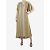 Masscob Beige gestreiftes Kleid mit V-Ausschnitt – Größe M/l - Ansicht 2