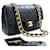 CHANEL NAVY Classic lined Flap 9" Chain Shoulder Bag Lambskin Navy blue Leather  ref.1142307