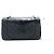 CHANEL NAVY Patta classica foderata 9"Borsa a tracolla con catena Pelle di agnello Blu navy - vista 3