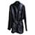 Hermès Manteaux, Vêtements d'extérieur Cuir Cuir d'agneau Noir  ref.1142332