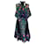 Autre Marque Prabal Gurung Black Multi Printed Lace Trimmed Tie-Neck Silk Dress Multiple colors  ref.1142358