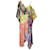Autre Marque Peter Pilotto Mehrfarbig bedrucktes, langes, halbes Wickelkleid aus Krepp Mehrfarben Viskose  ref.1142369