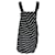 Dries van Noten Black / White Striped Sleeveless Silk Dress  ref.1142374