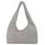 Donna Karan Mini-Hobo-Tasche mit Kristallnetz – Kara – Weiß – Messing  ref.1142524