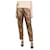 Isabel Marant Brown metallic leather straight-leg pants - size UK 14  ref.1142978