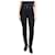 Totême Black high-rise slim trousers - size UK 10 Cotton  ref.1142984