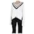 G. Kero g. White contrast trim cable knit jumper - size S Cotton  ref.1142989