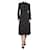 Ba&Sh Vestido negro estampado floral - talla UK 12 Viscosa  ref.1142997