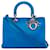 Bolsa Grande Dior Azul Diorissimo Couro Bezerro-como bezerro  ref.1143055