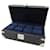 NEW BOX 8 LOUIS VUITTON N WATCHES48226 CHECKER GRAPHITE WATCH BOX Dark grey Cloth  ref.1143140