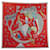 Hermès NEW HERMES STORY H SCARF003875S RED SILK SQUARE 90 2022 NEW RED SILK SCARF  ref.1143183
