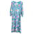 Iris & Ink Floral Midi Dress in Blue Silk  ref.1143248