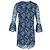 Ganni Blumenkleid mit Spitzenärmeln aus blauem Polyester - Ansicht 3