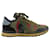 Autre Marque Valentino Garavani Rockrunner Camouflage Sneakers in Multicolor Suede Green Olive green Leather  ref.1143257