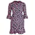 Diane Von Furstenberg à imprimé floral 3/4 Mini-robe à manches en viscose noire Fibre de cellulose  ref.1143264