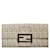 Fendi Zucchino Canvas Flap Wallet Brown Cloth  ref.1143291