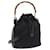 GUCCI Bamboo Shoulder Bag Nylon 2way Black Auth bs9976  ref.1143414