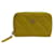 Chanel Reißverschluss um Brieftasche Gelb Leder  ref.1145412