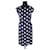 Prada Mittellanges Kleid in Marineblau mit Muster Viskose  ref.1145783