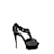 Yves Saint Laurent Suede heels Black Deerskin  ref.1145953
