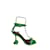Amina Muaddi Leather sandals Green  ref.1146089