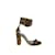 Saint Laurent Tacones Opyum de piel con estampado de leopardo Castaño Cuero  ref.1146176