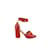 Valentino Sandals - slight tear on the left leather heel Red  ref.1146181