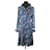Manoush Silk dress Blue  ref.1146272