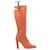 Louis Vuitton Leather boots Orange  ref.1146755