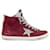 Golden Goose Leather sneakers Dark red  ref.1146802