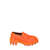 Christian Louboutin Leather loafers Orange  ref.1147171