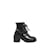 Maje Botas de cuero con cordones Negro  ref.1147239