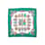 Hermès Foulard en soie à motif Les Rubans du Cheval vert et multicolore  ref.1148335