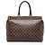 Borsa da viaggio marrone Louis Vuitton Damier Ebene Greenwich PM
