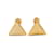Brincos triangulares vintage dourados Yves Saint Laurent Ouro amarelo  ref.1149423