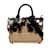 Bolsa Midollino embelezada Prada marrom Lona  ref.1149434