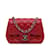 Bolsa Crossbody Red Chanel Mini Classic Lambskin Quadrada com Aba Única Vermelho Couro  ref.1149790