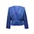 Vintage Blaue Courreges Jacke mit tiefem V-Ausschnitt, Größe US L Synthetisch  ref.1149863